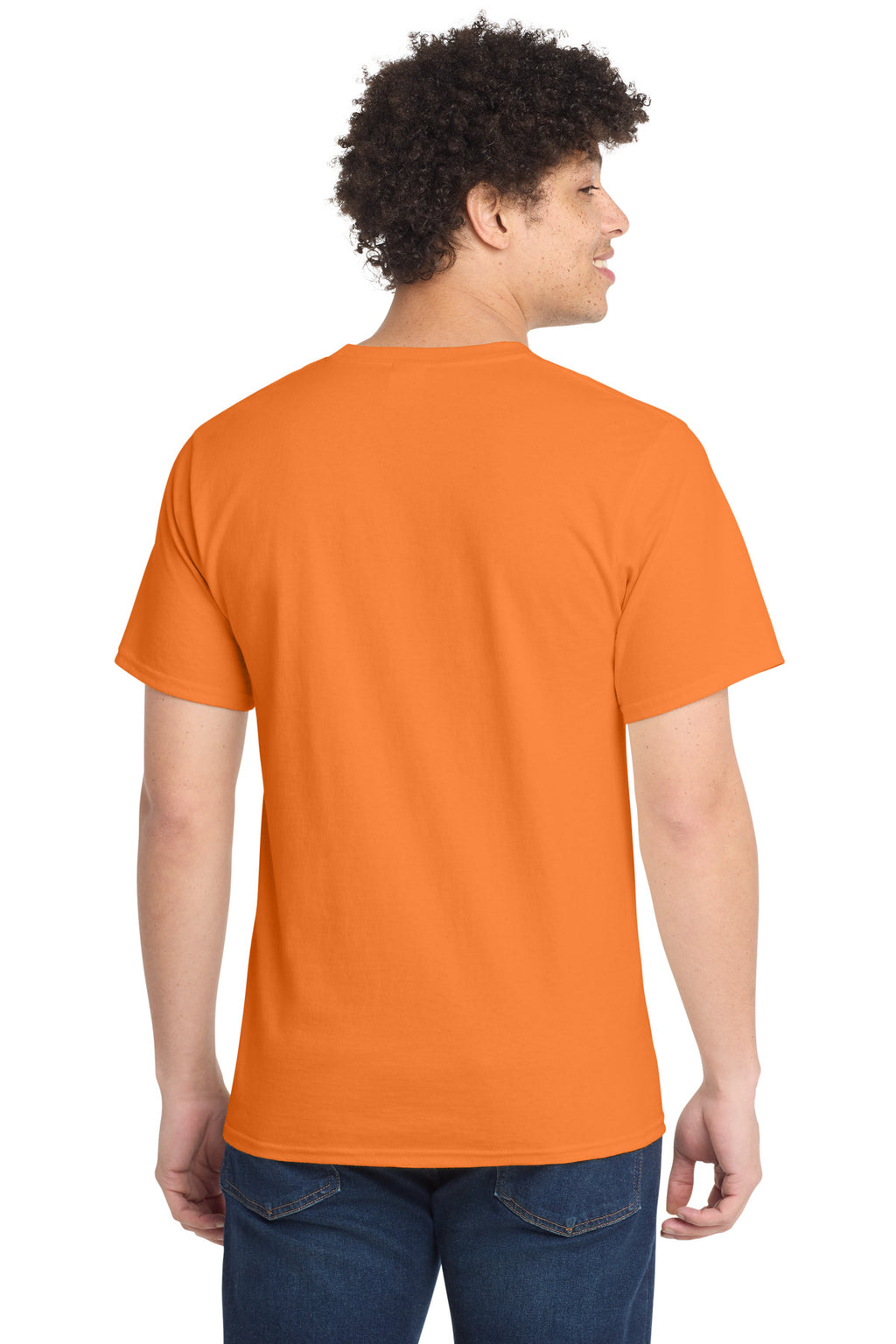 Port & Co Tall Essential Tee. PC61T - Orange Sherbet - back