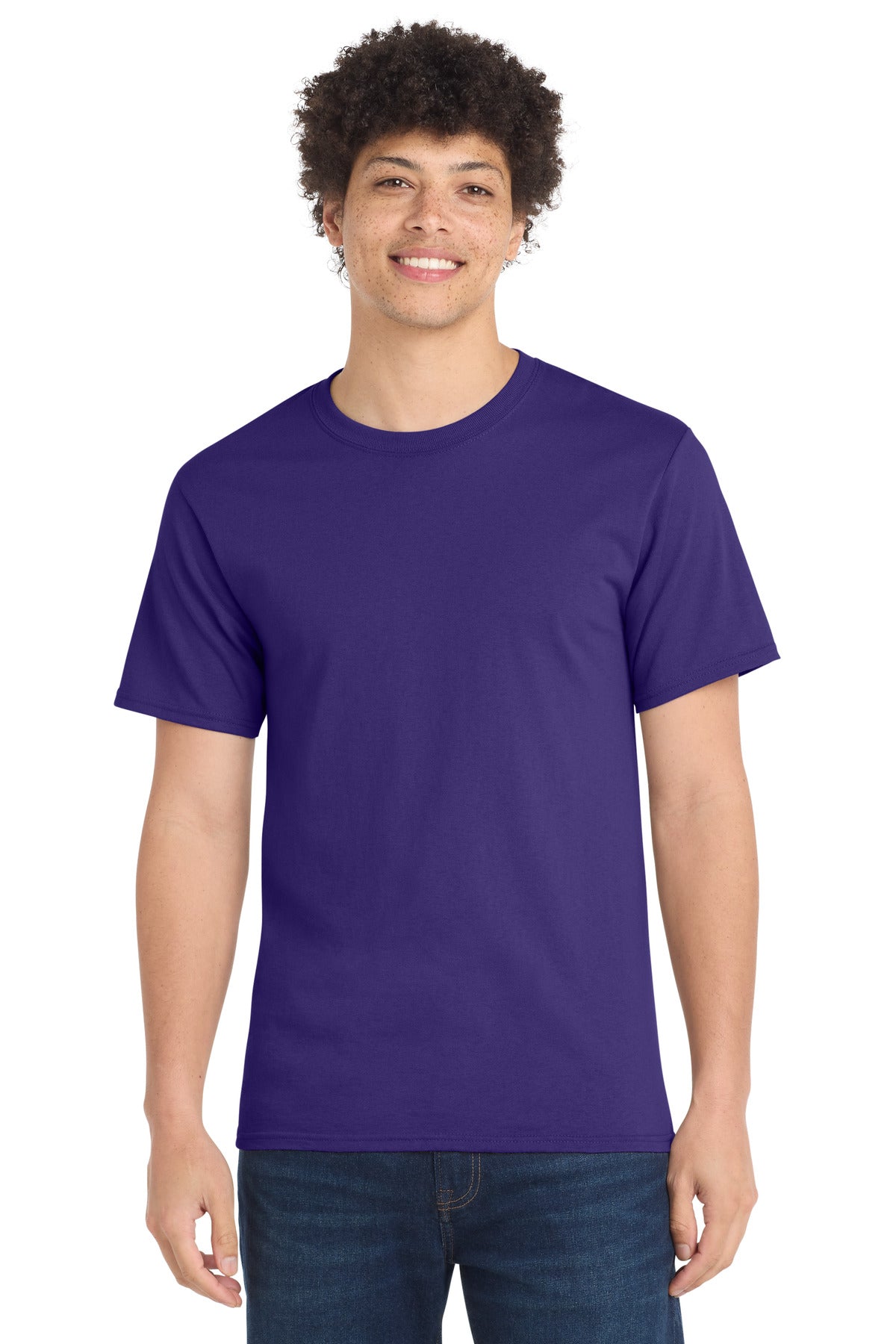 Port & Co Tall Essential Tee. PC61T - Purple - front