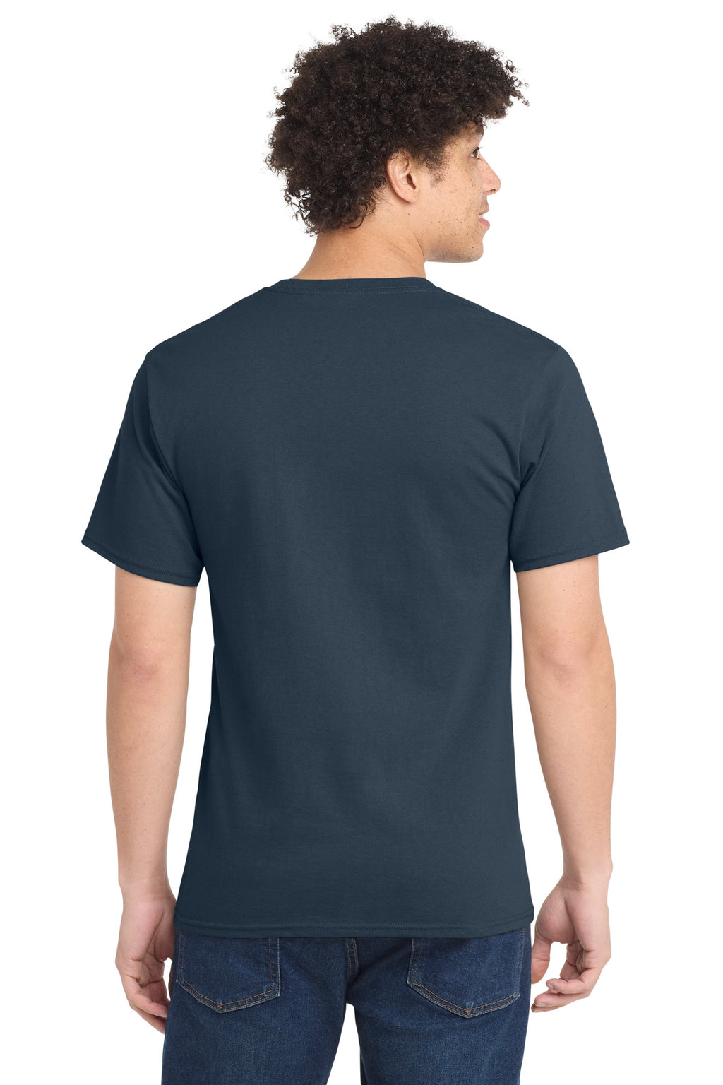 Port & Co Tall Essential Tee. PC61T - Steel Blue - back