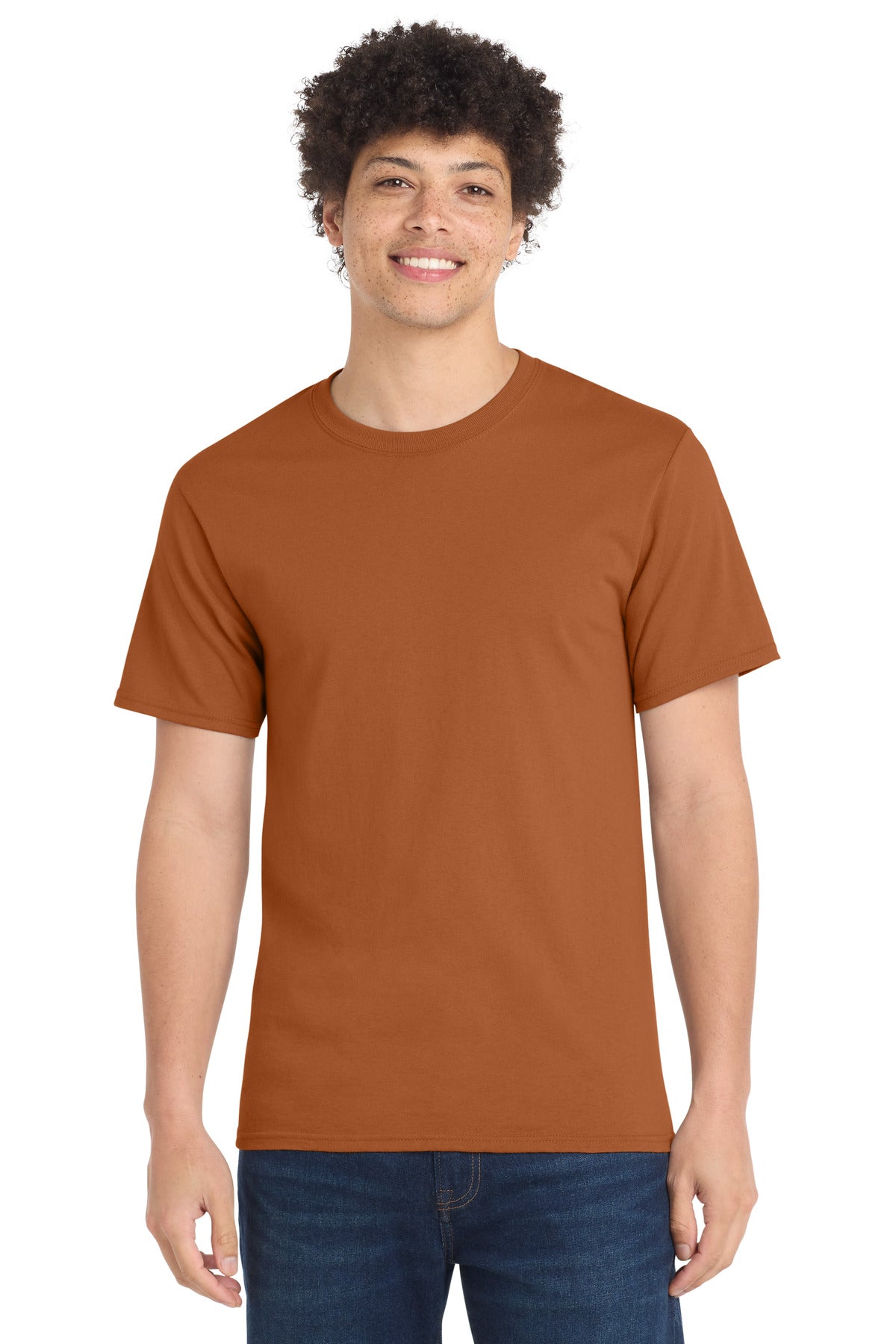 Port & Co Tall Essential Tee. PC61T - Texas Orange - front