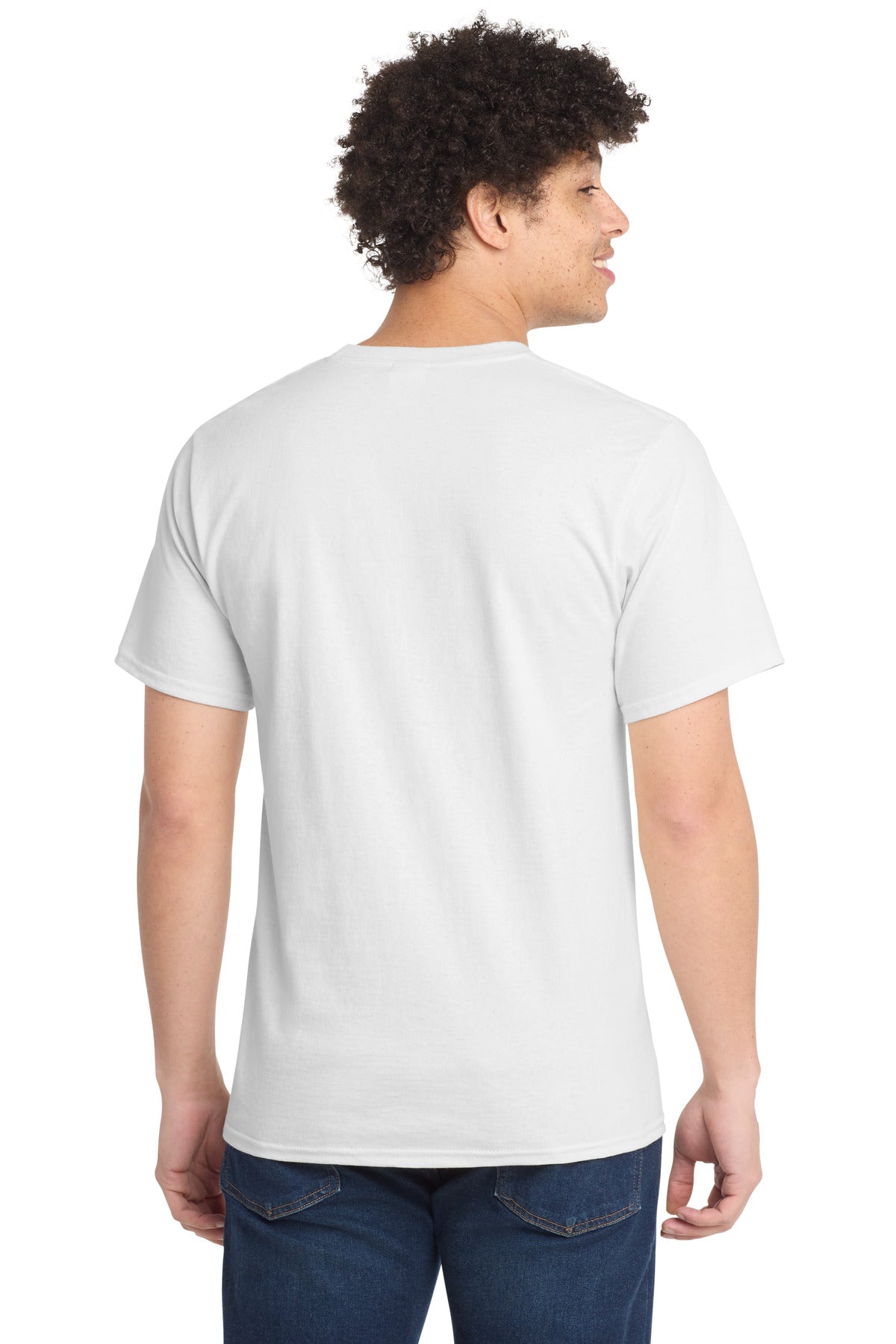 Port & Co Tall Essential Tee. PC61T - White - back