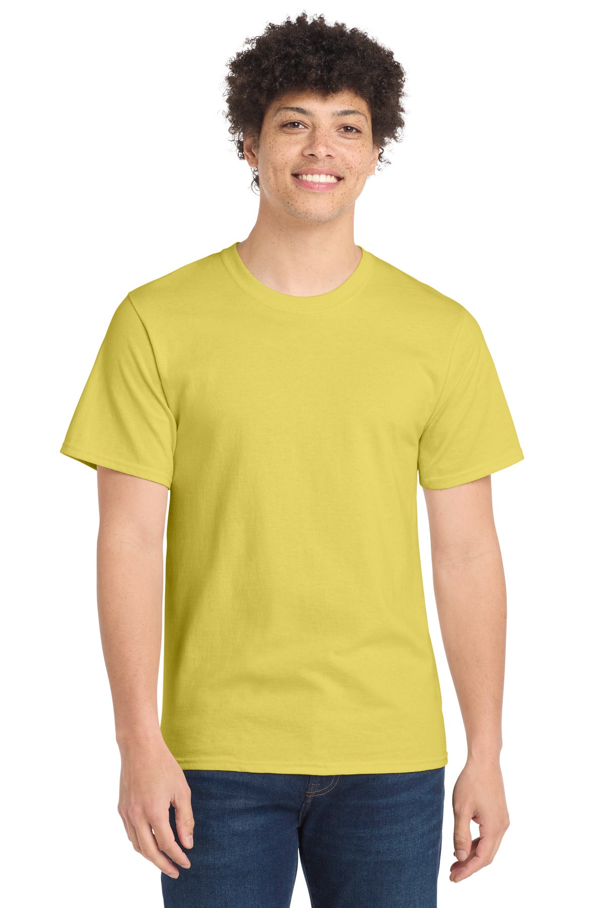 Port & Co Tall Essential Tee. PC61T - Yellow - front