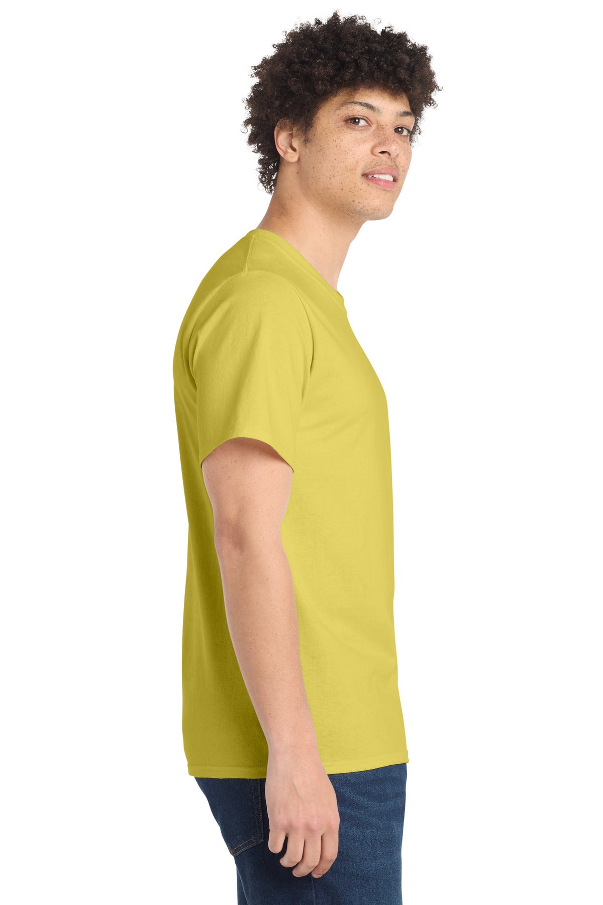 Port & Co Tall Essential Tee. PC61T - Yellow - side