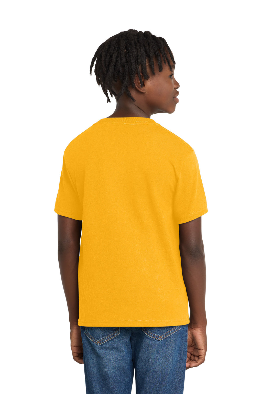 Port & Co Youth Essential Tee. PC61Y - Gold - back