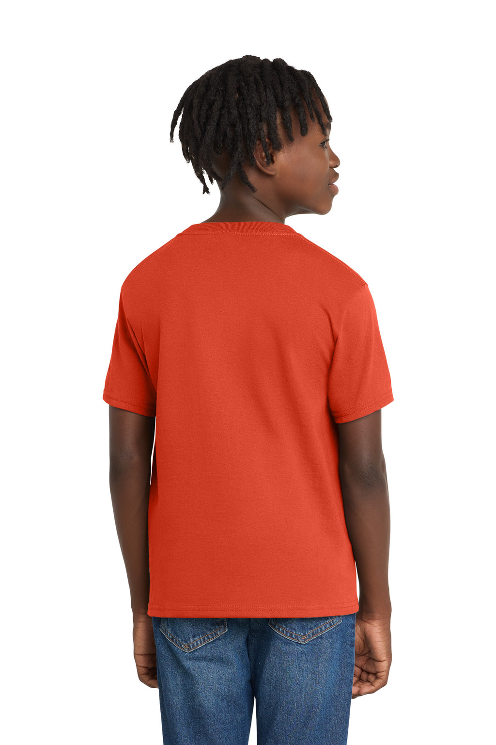 Port & Co Youth Essential Tee. PC61Y - Orange - back