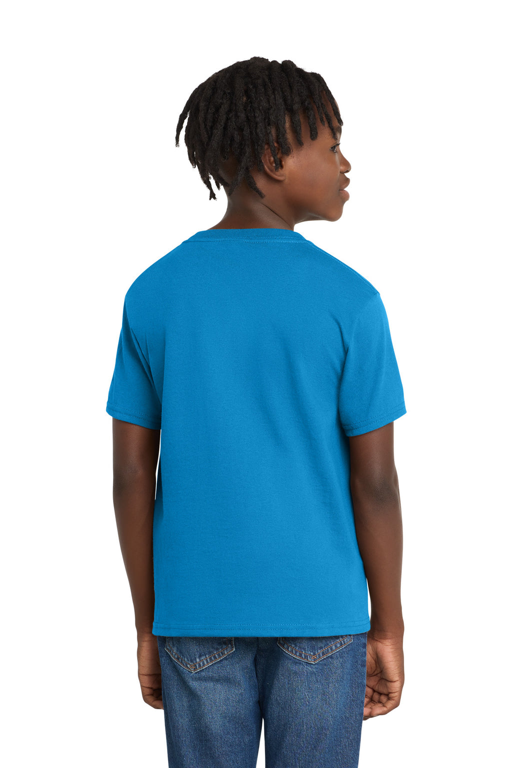 Port & Co Youth Essential Tee. PC61Y - Sapphire - back