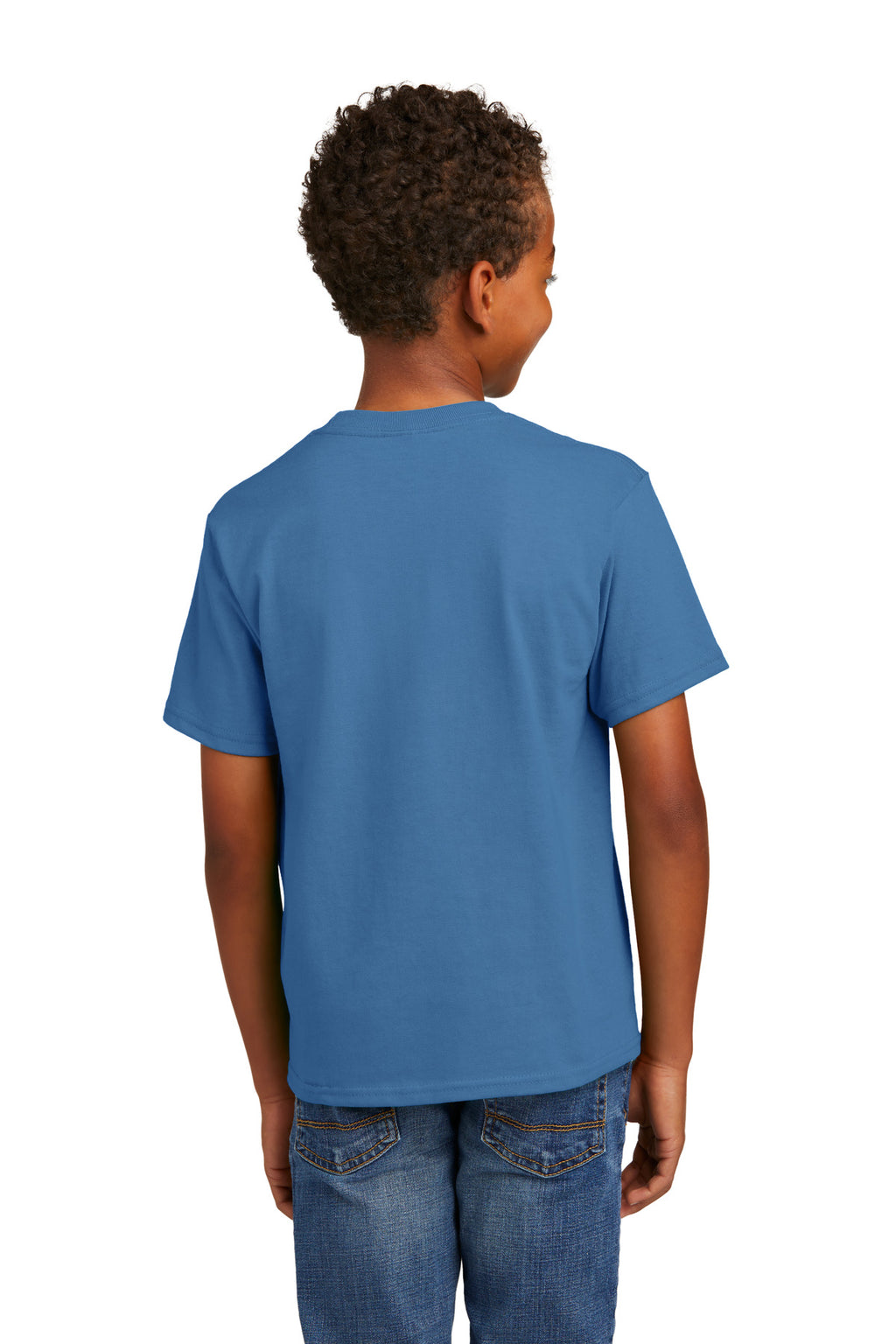 Port & Co Youth Essential Tee. PC61Y - Ultramarine Blue - back