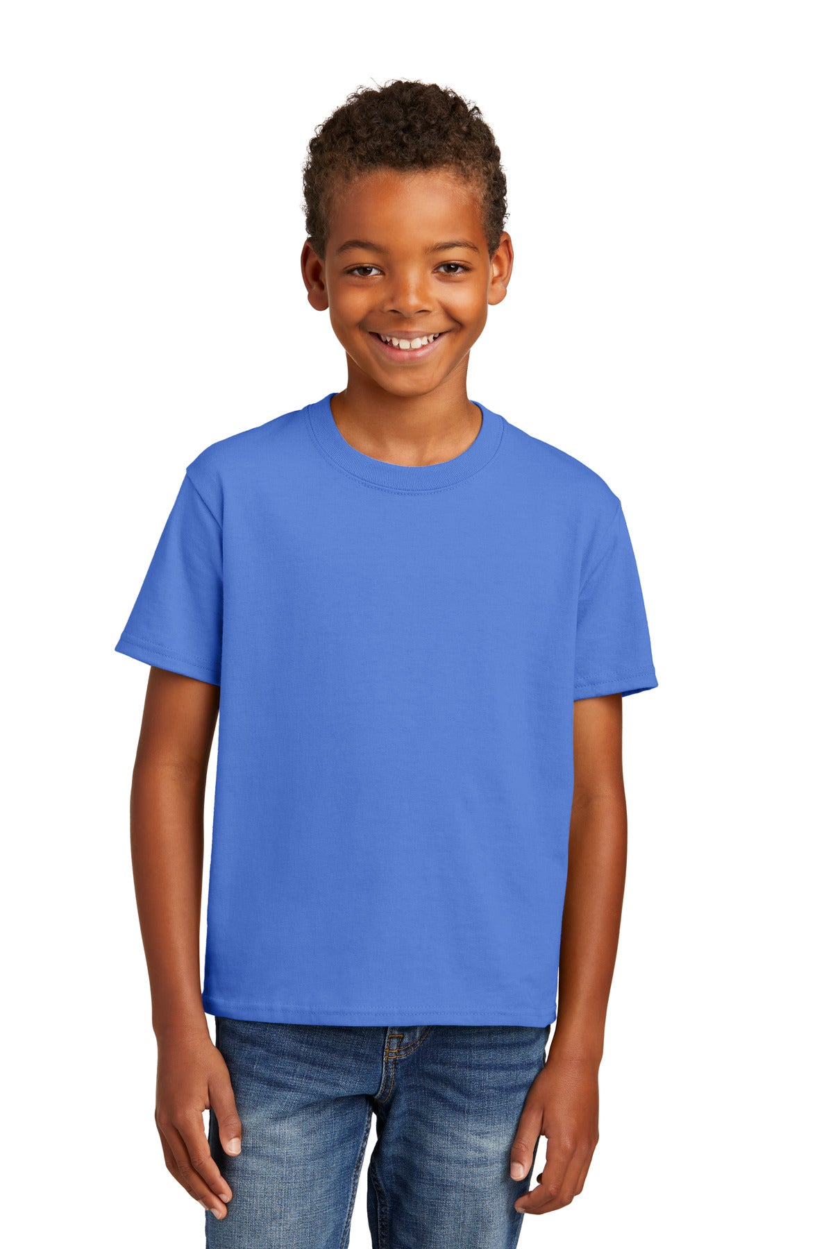 Port & Co Youth Essential Tee. PC61Y - Ultramarine Blue - front