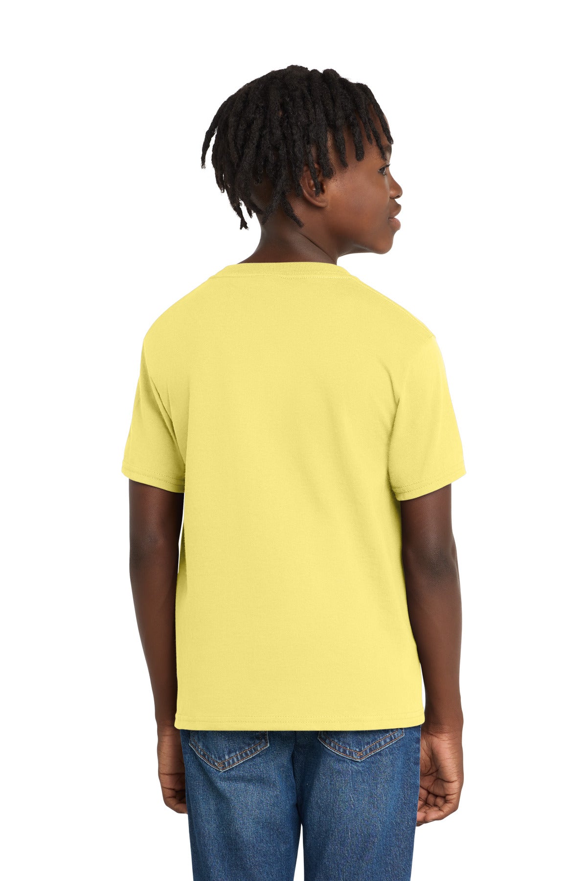 Port & Co Youth Essential Tee. PC61Y - Yellow - back