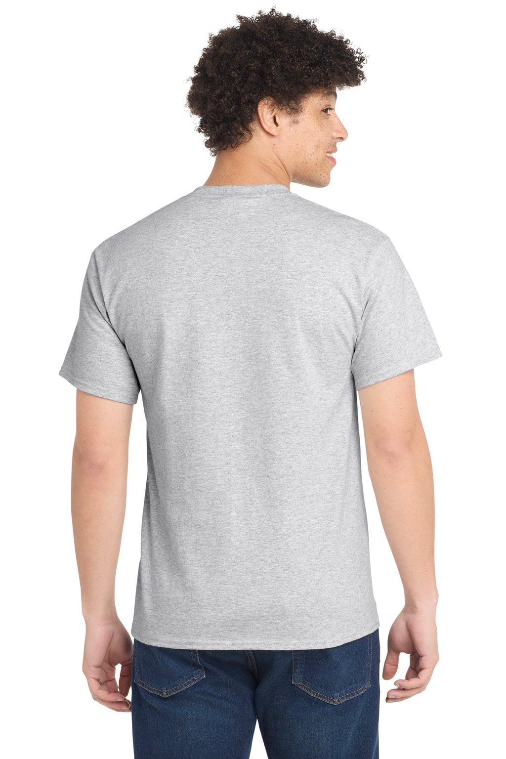Port & Co Essential Tee. PC61 - Ash - back
