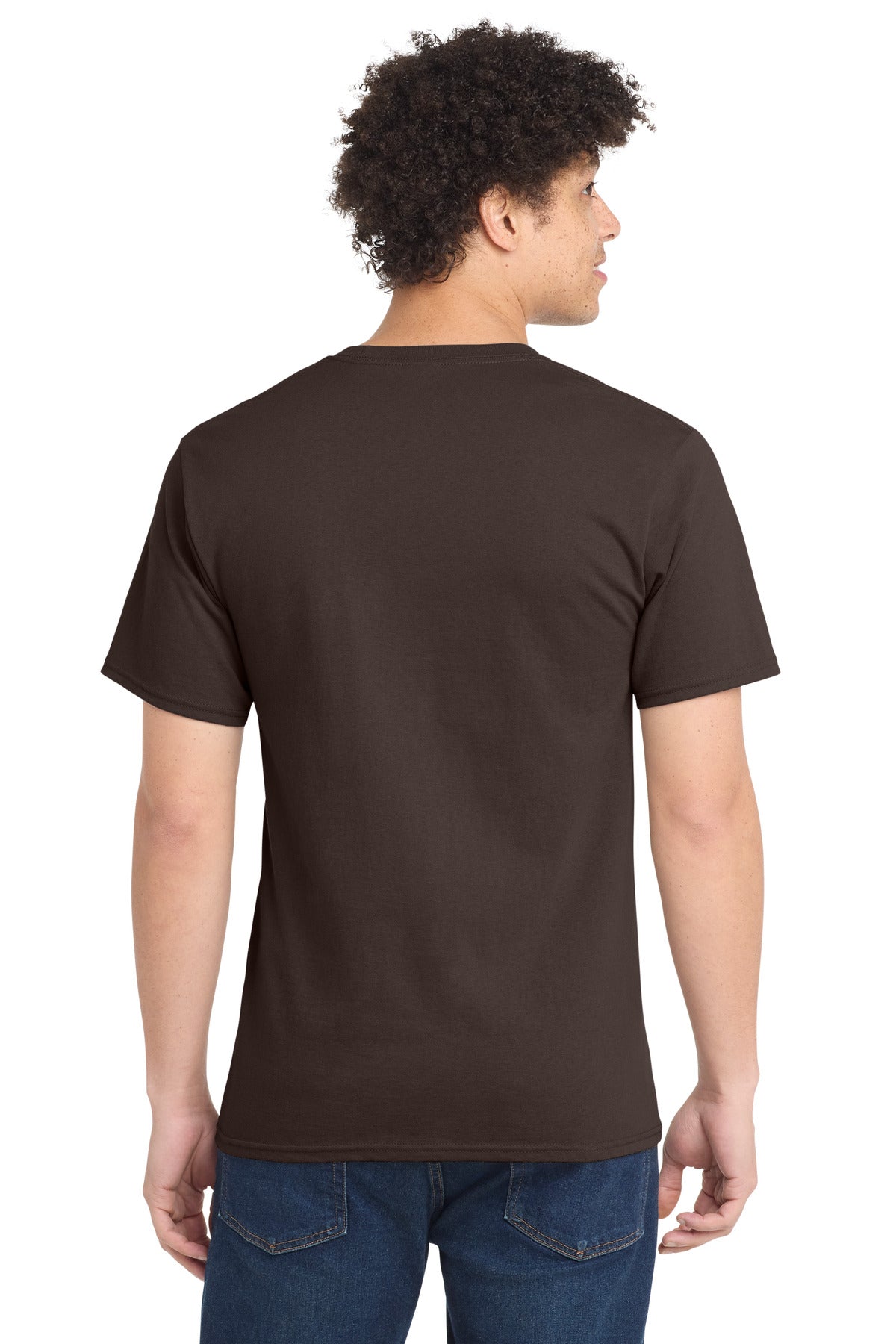 Port & Co Essential Tee. PC61 - Brown - back