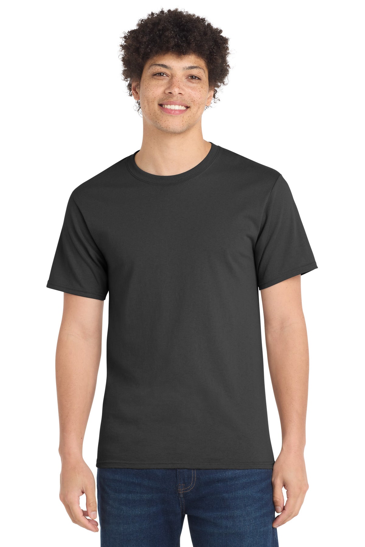 Port & Co Essential Tee. PC61 - Charcoal - front