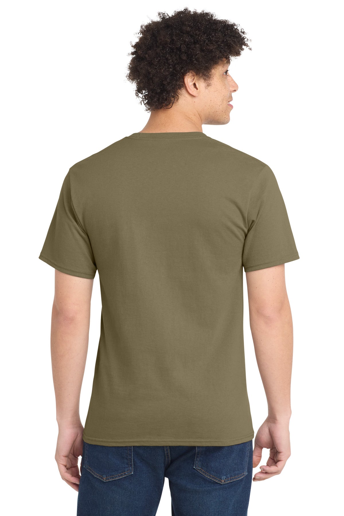 Port & Co Essential Tee. PC61 - Coyote Brown - back