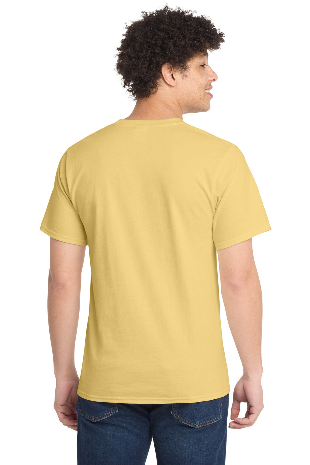 Port & Co Essential Tee. PC61 - Daffodil Yellow - back