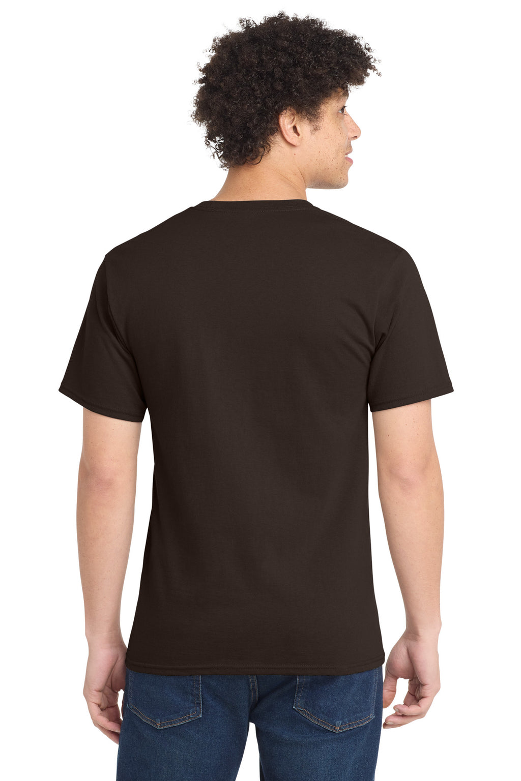 Port & Co Essential Tee. PC61 - Dark Chocolate Brown - back