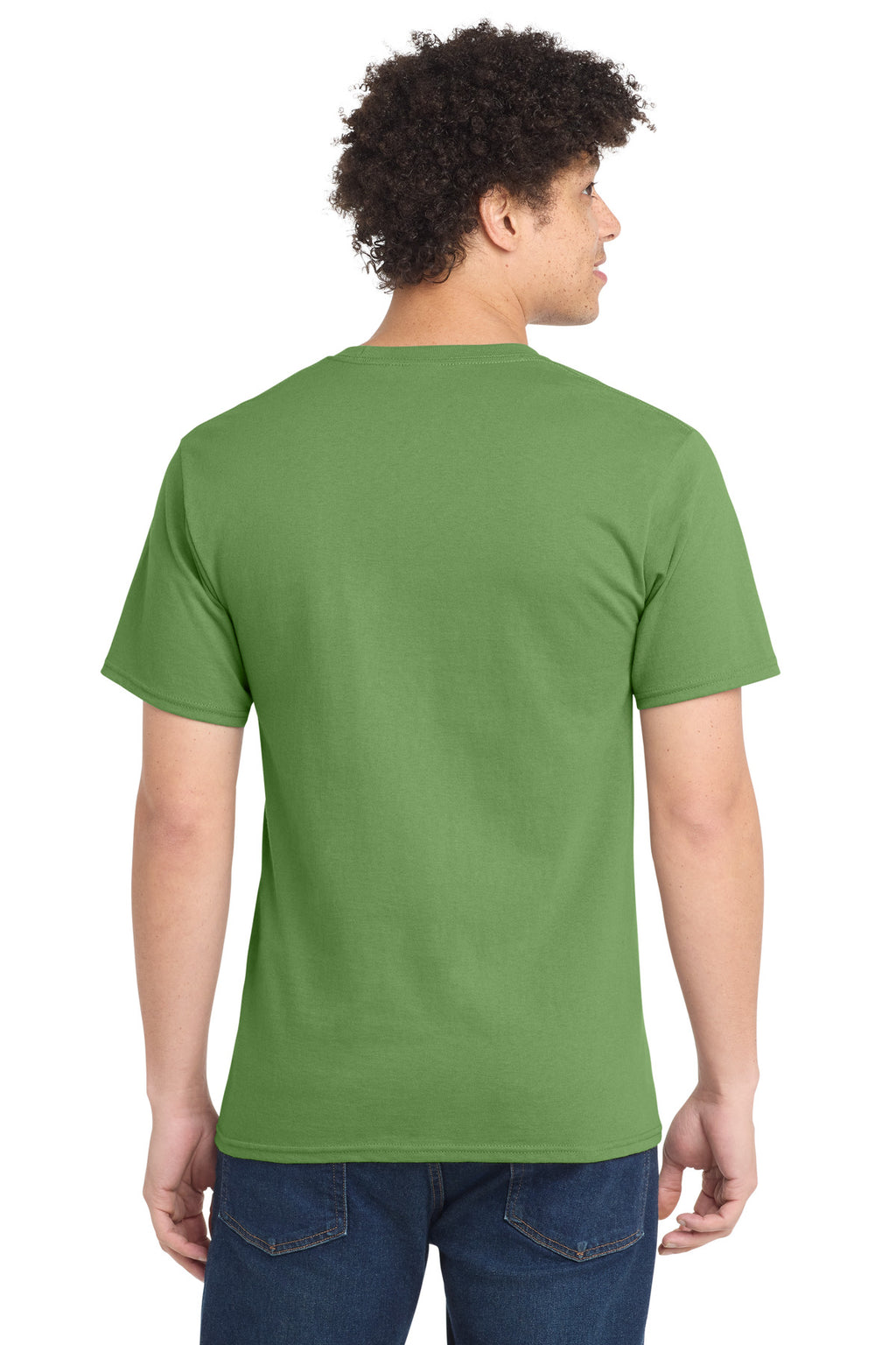 Port & Co Essential Tee. PC61 - Dill Green - back