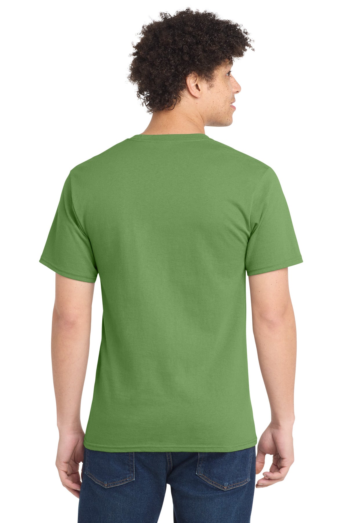 Port & Co Essential Tee. PC61 - Dill Green - back