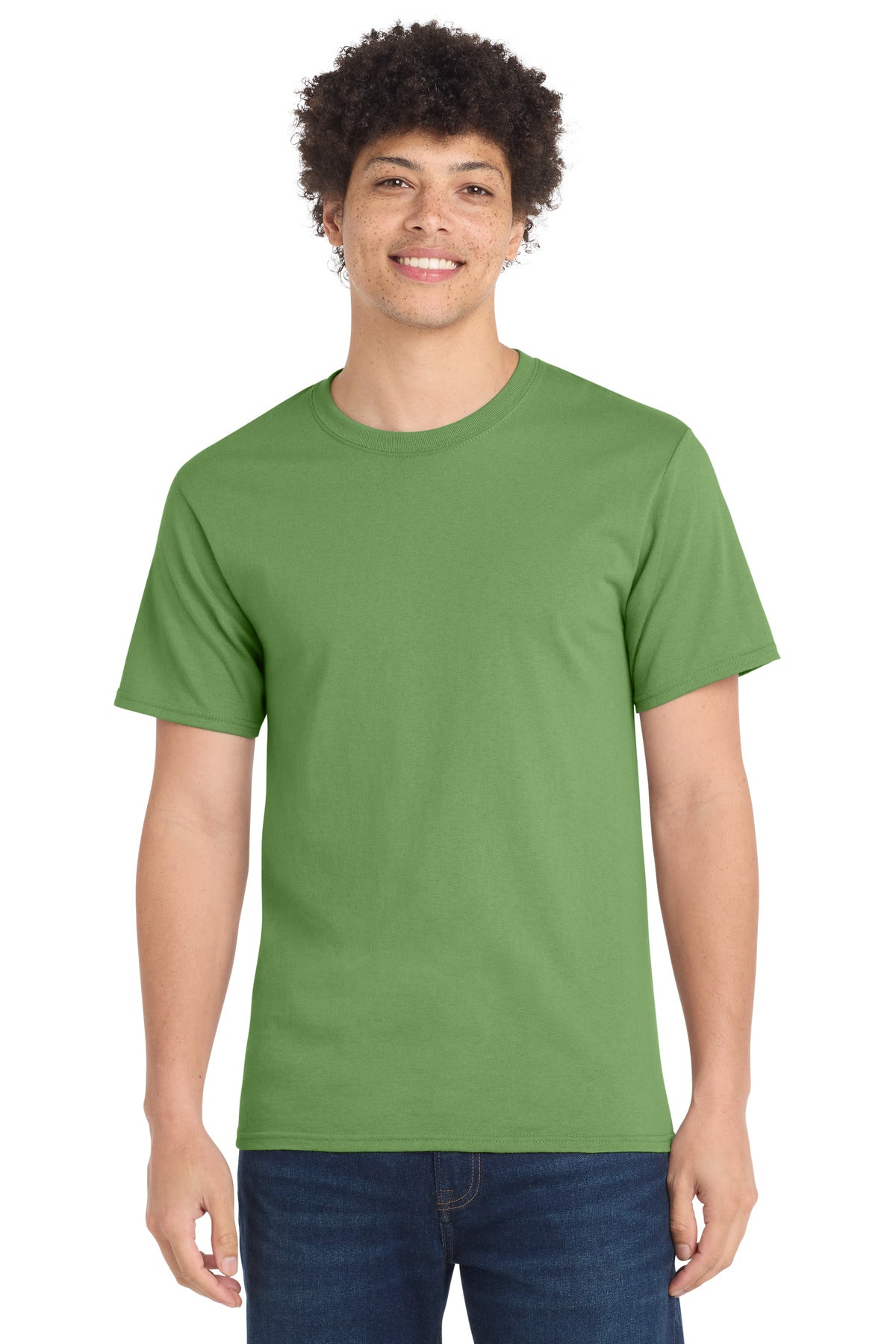 Port & Co Essential Tee. PC61 - Dill Green - front