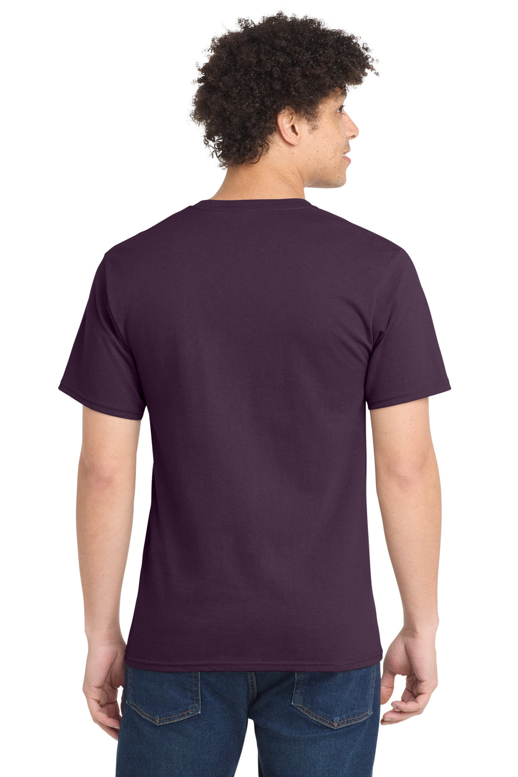 Port & Co Essential Tee. PC61 - Eggplant - back
