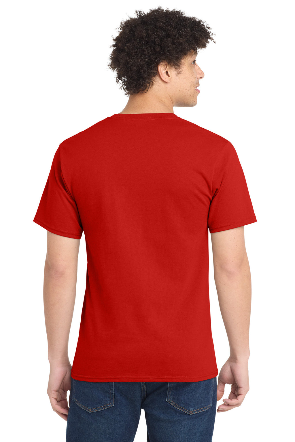 Port & Co Essential Tee. PC61 - Fiery Red - back