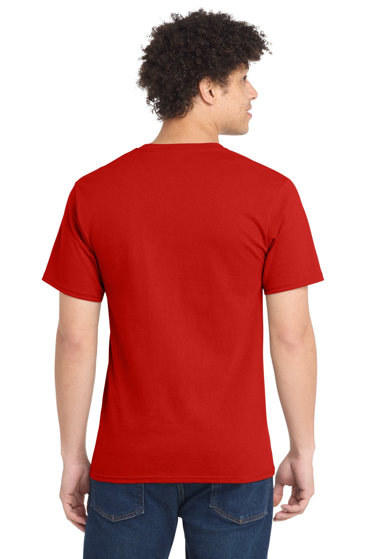 Port & Co Essential Tee. PC61 - Fiery Red - back