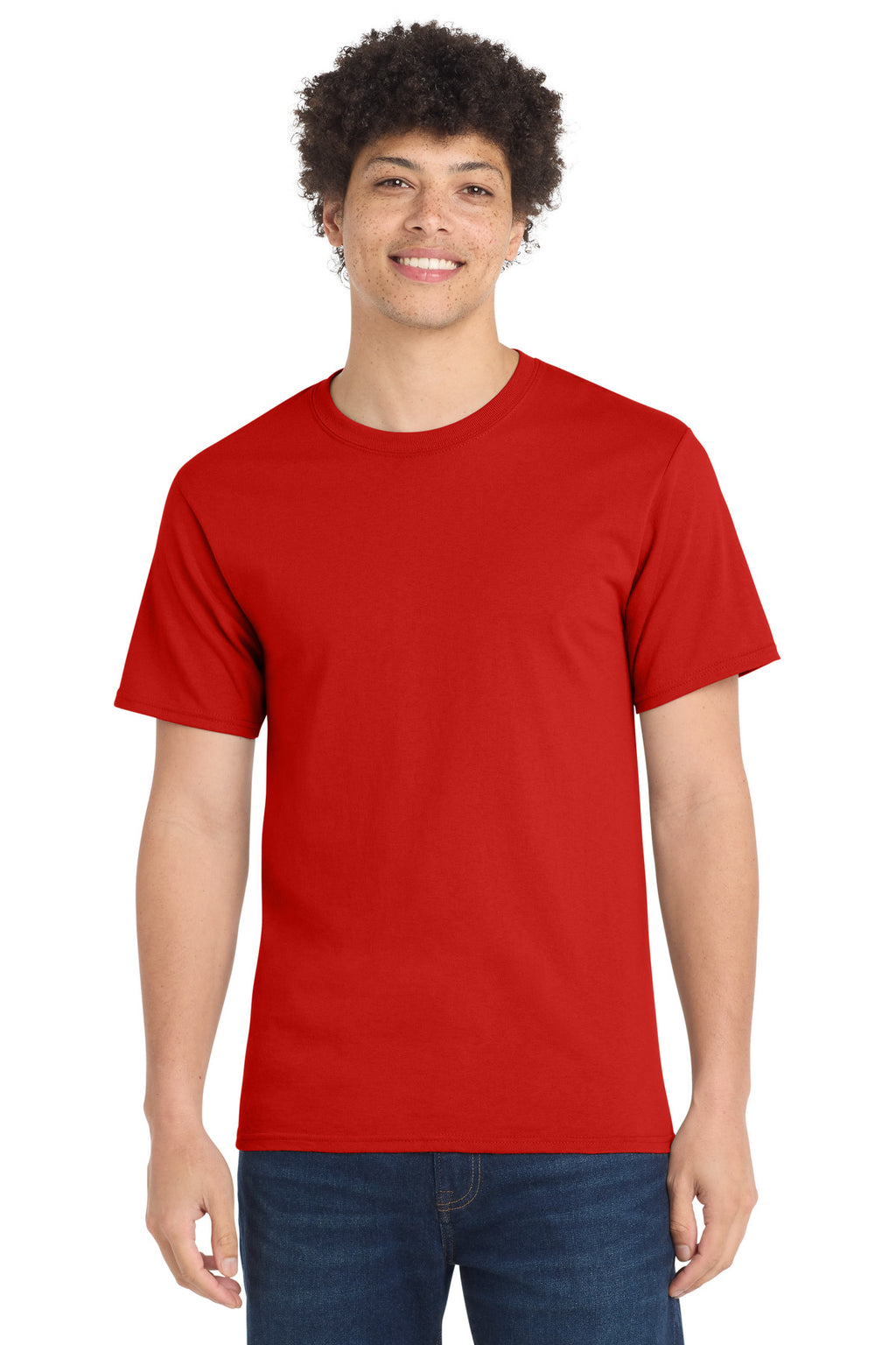 Port & Co Essential Tee. PC61 - Fiery Red - front