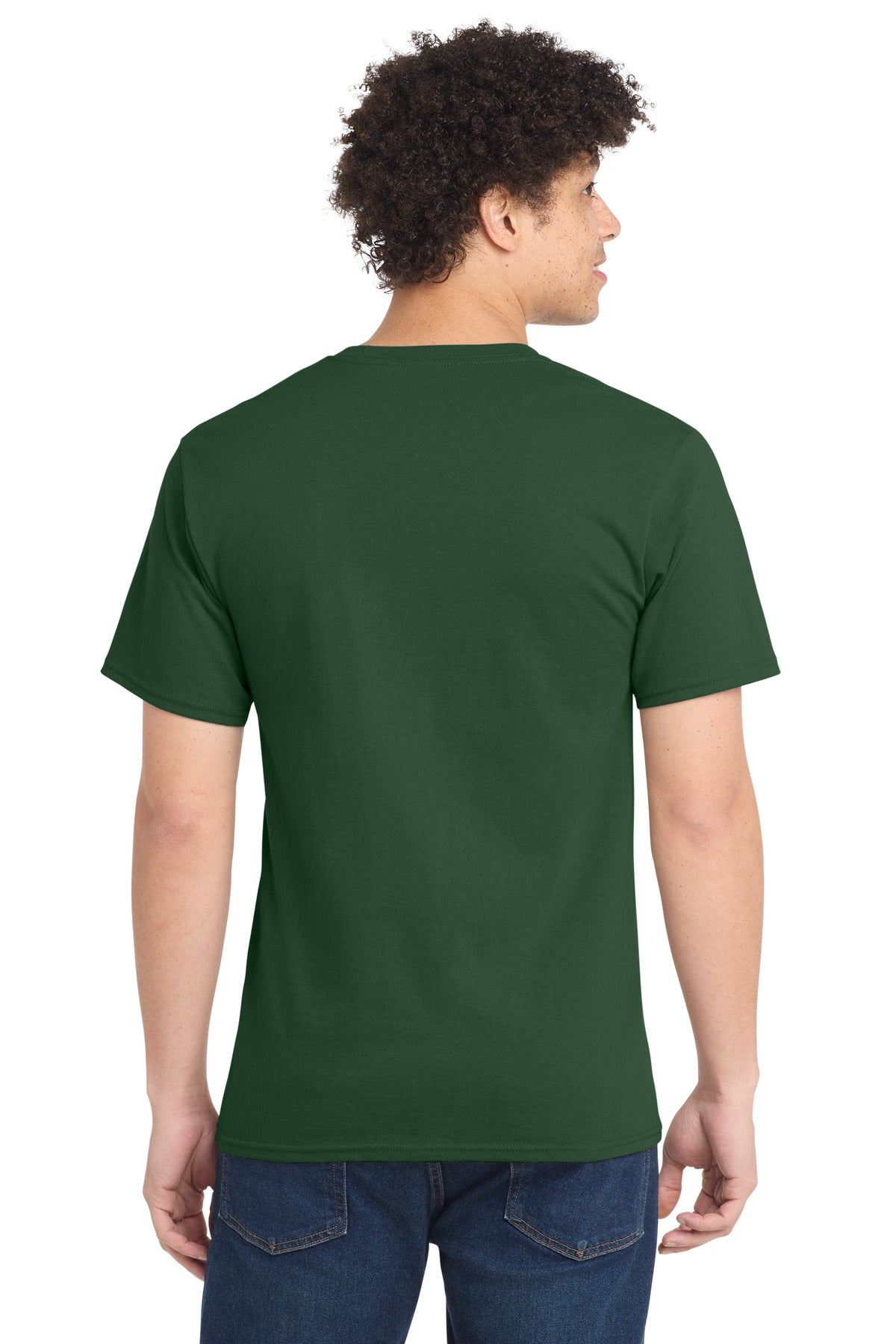 Port & Co Essential Tee. PC61 - Forest Green - back