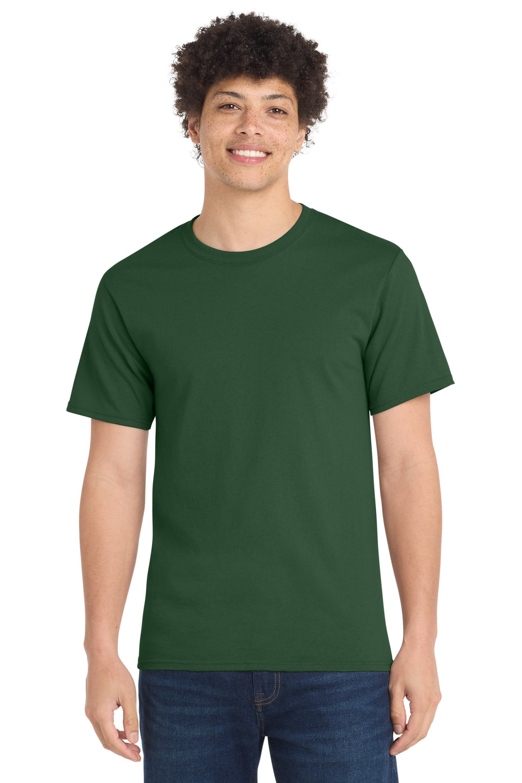 Port & Co Essential Tee. PC61 - Forest Green - front