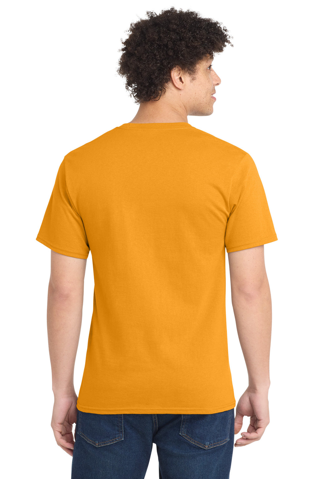 Port & Co Essential Tee. PC61 - Gold - back