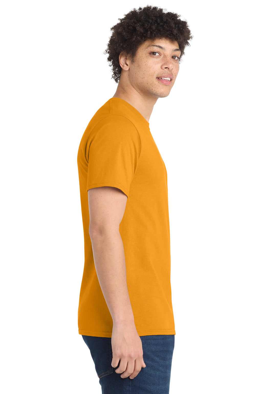 Port & Co Essential Tee. PC61 - Gold - side