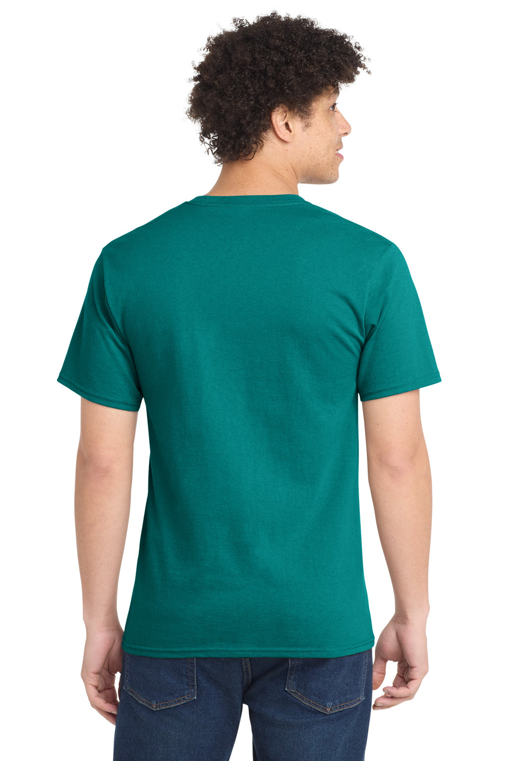 Port & Co Essential Tee. PC61 - Jade Green - back