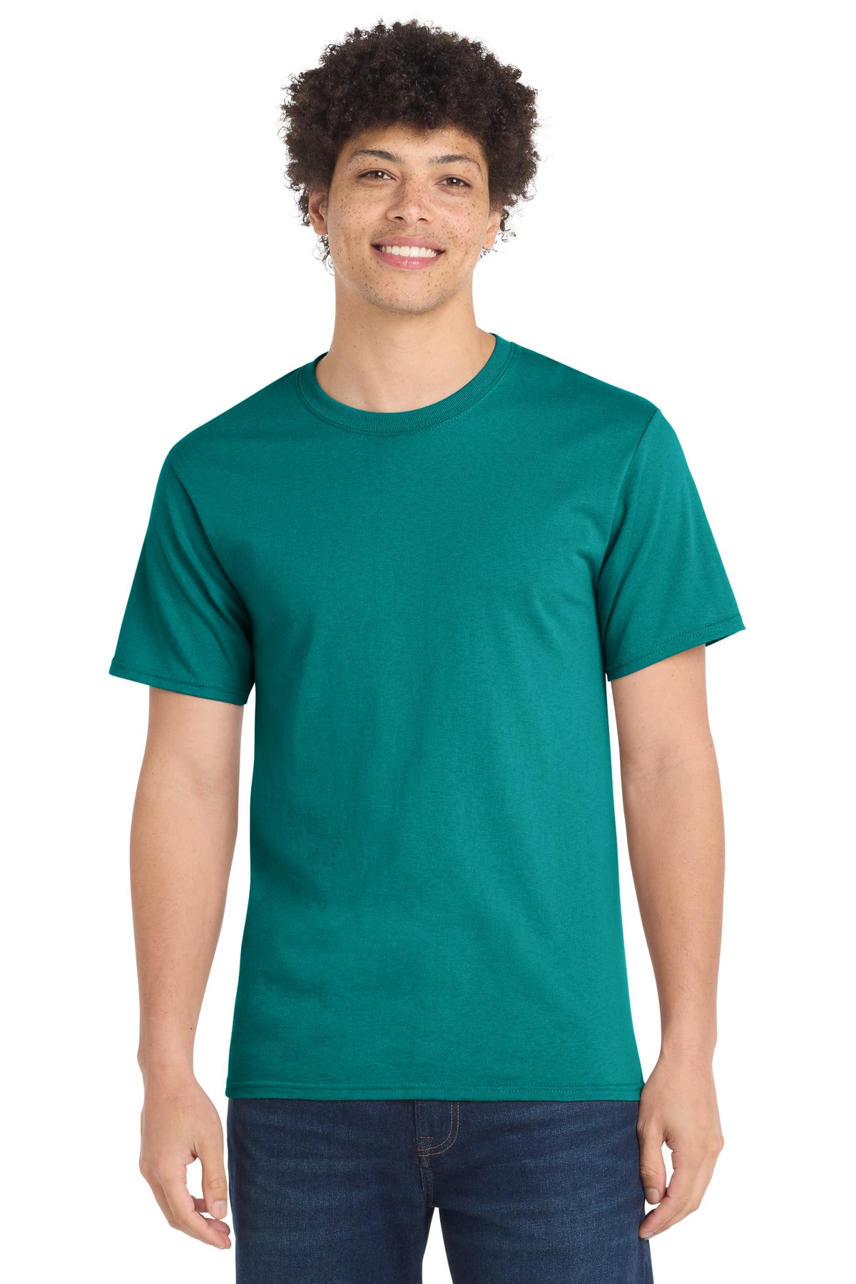 Port & Co Essential Tee. PC61 - Jade Green - front