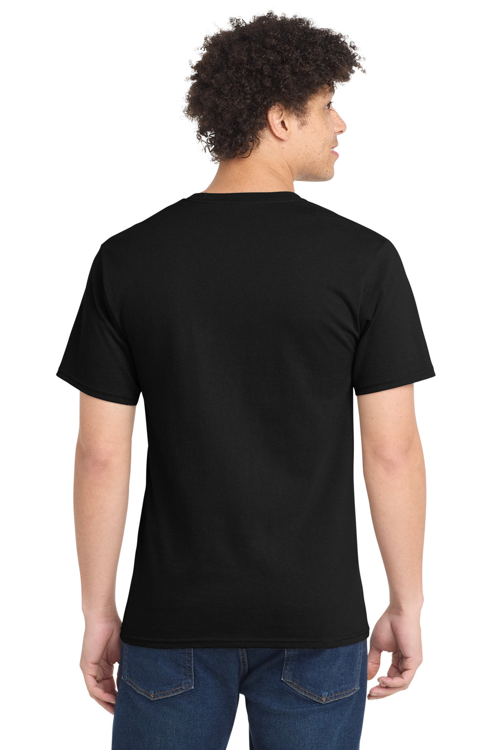 Port & Co Essential Tee. PC61 - Jet Black - back