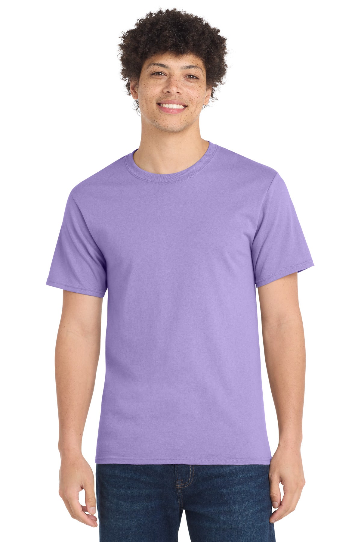 Port & Co Essential Tee. PC61 - Lavender - front