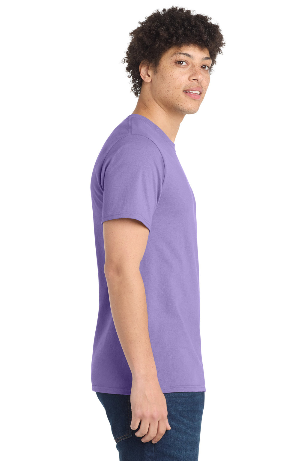 Port & Co Essential Tee. PC61 - Lavender - side