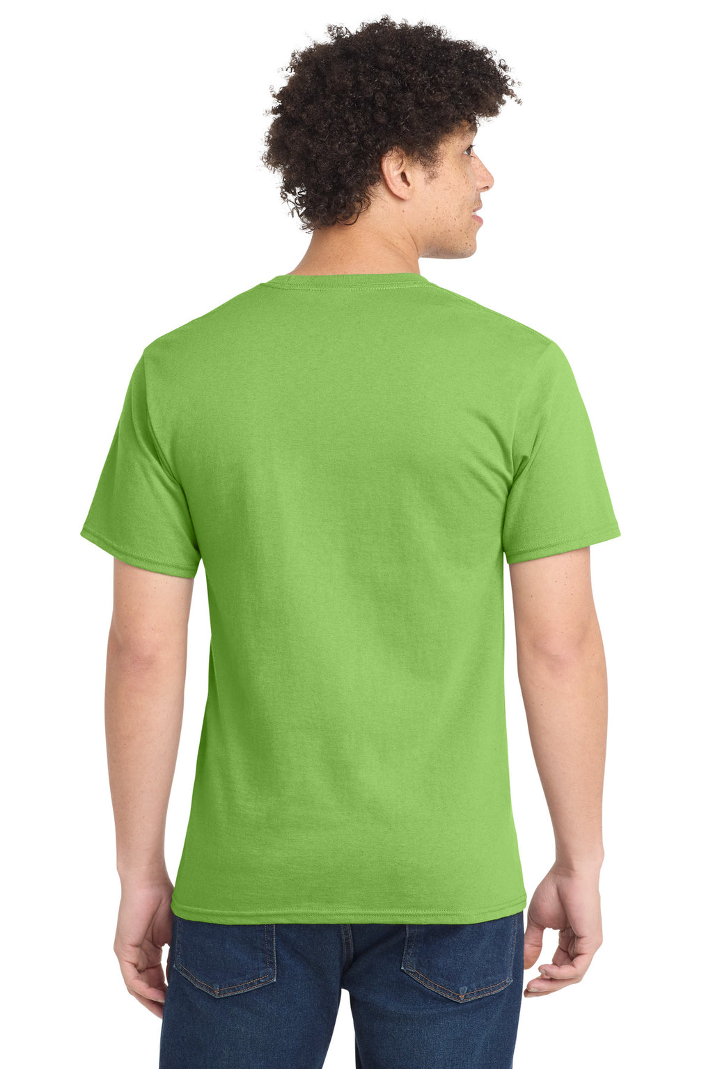 Port & Co Essential Tee. PC61 - Lime - back