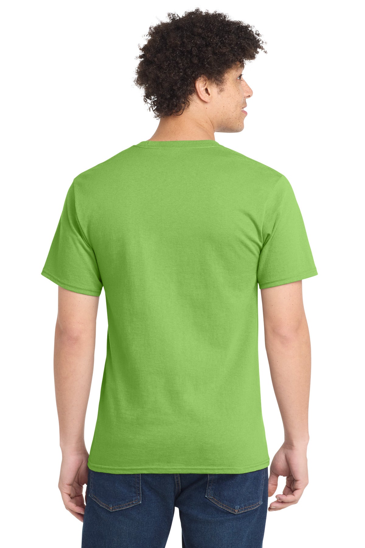 Port & Co Essential Tee. PC61 - Lime - back