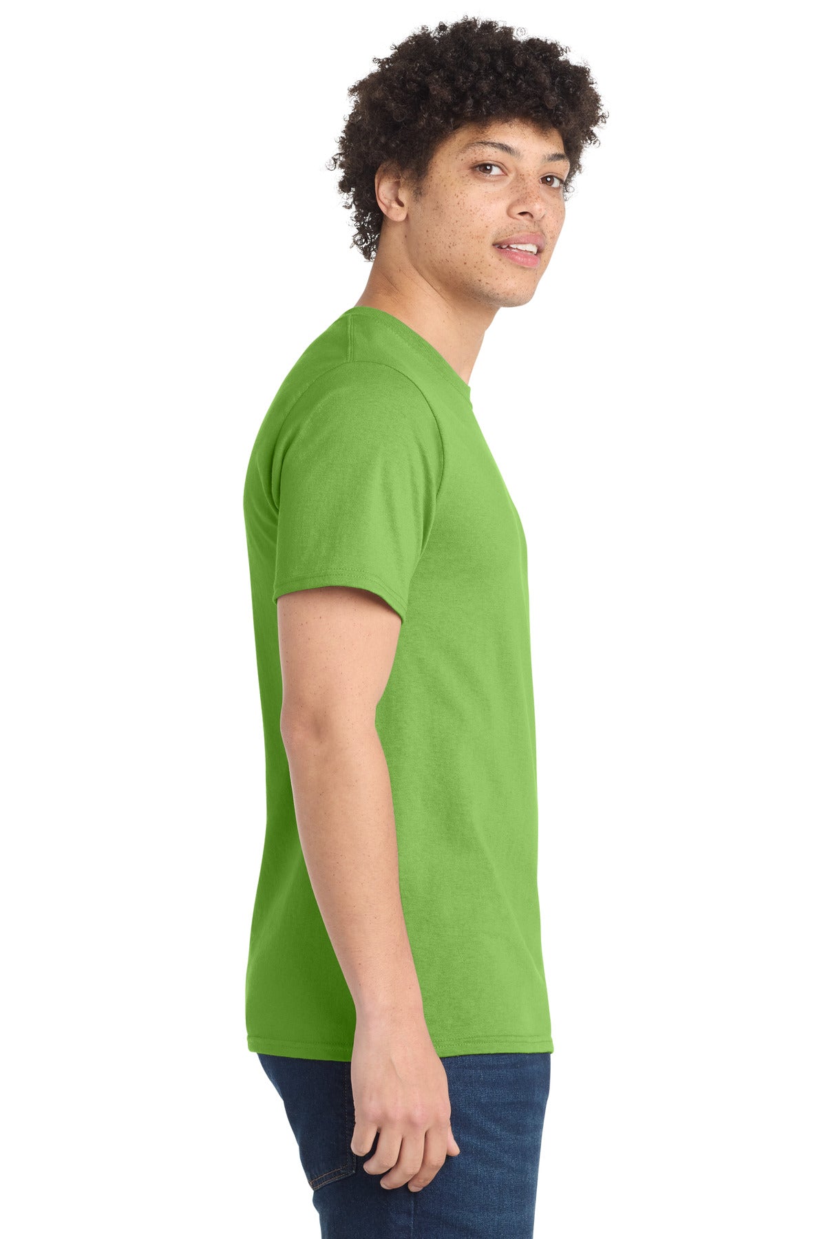 Port & Co Essential Tee. PC61 - Lime - side