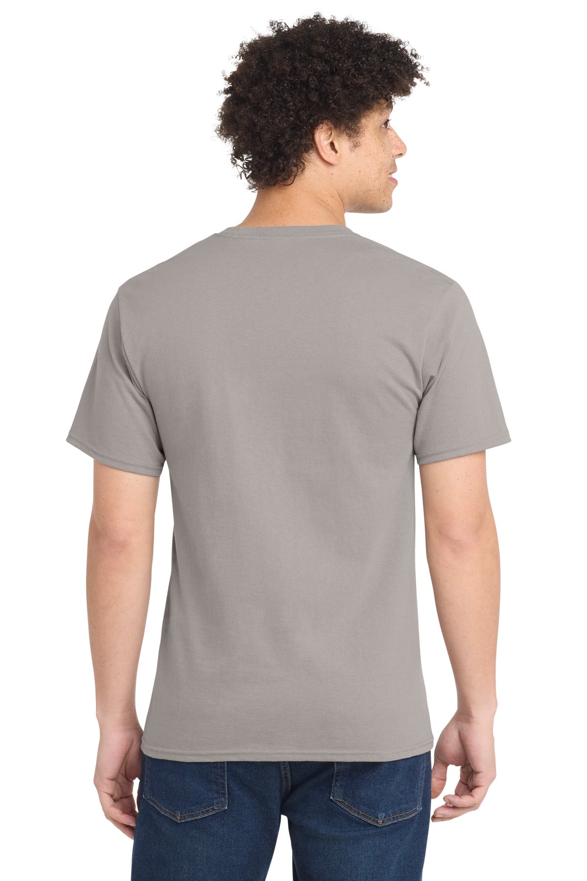 Port & Co Essential Tee. PC61 - Medium Grey - back