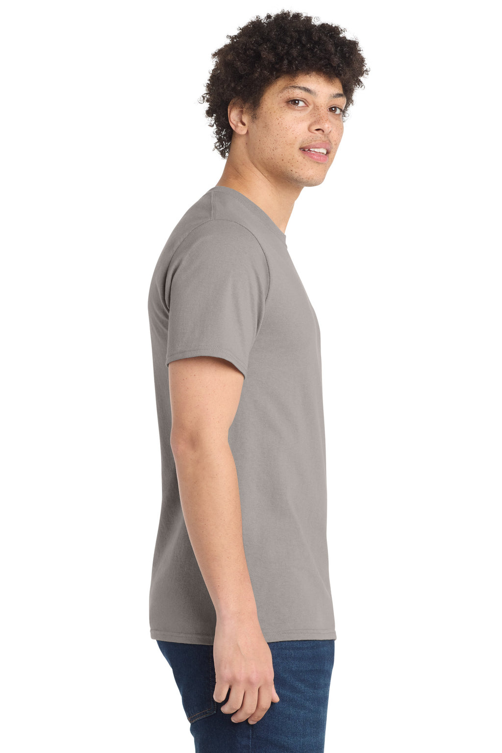 Port & Co Essential Tee. PC61 - Medium Grey - side