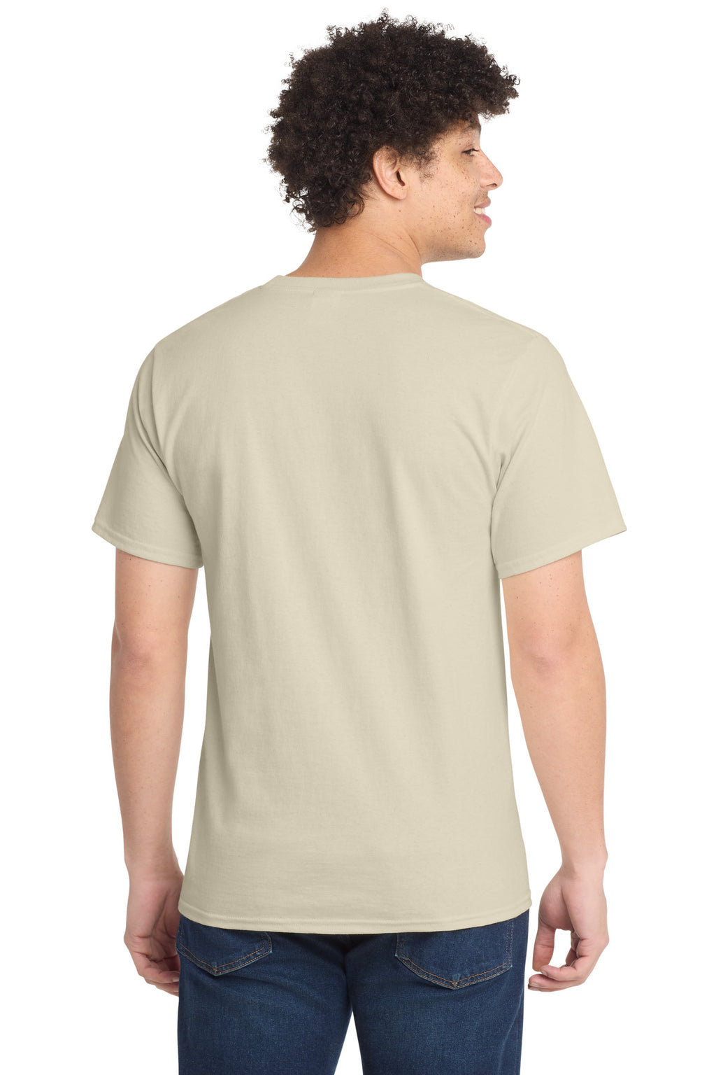 Port & Co Essential Tee. PC61 - Natural - back
