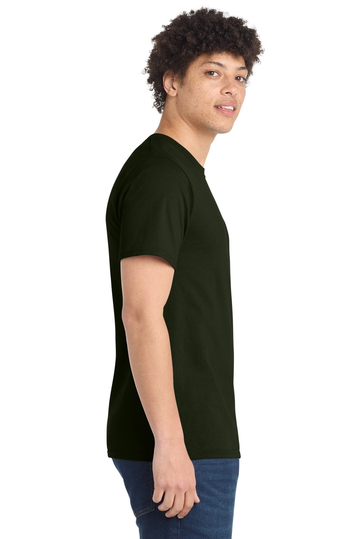 Port & Co Essential Tee. PC61 - Olive - side