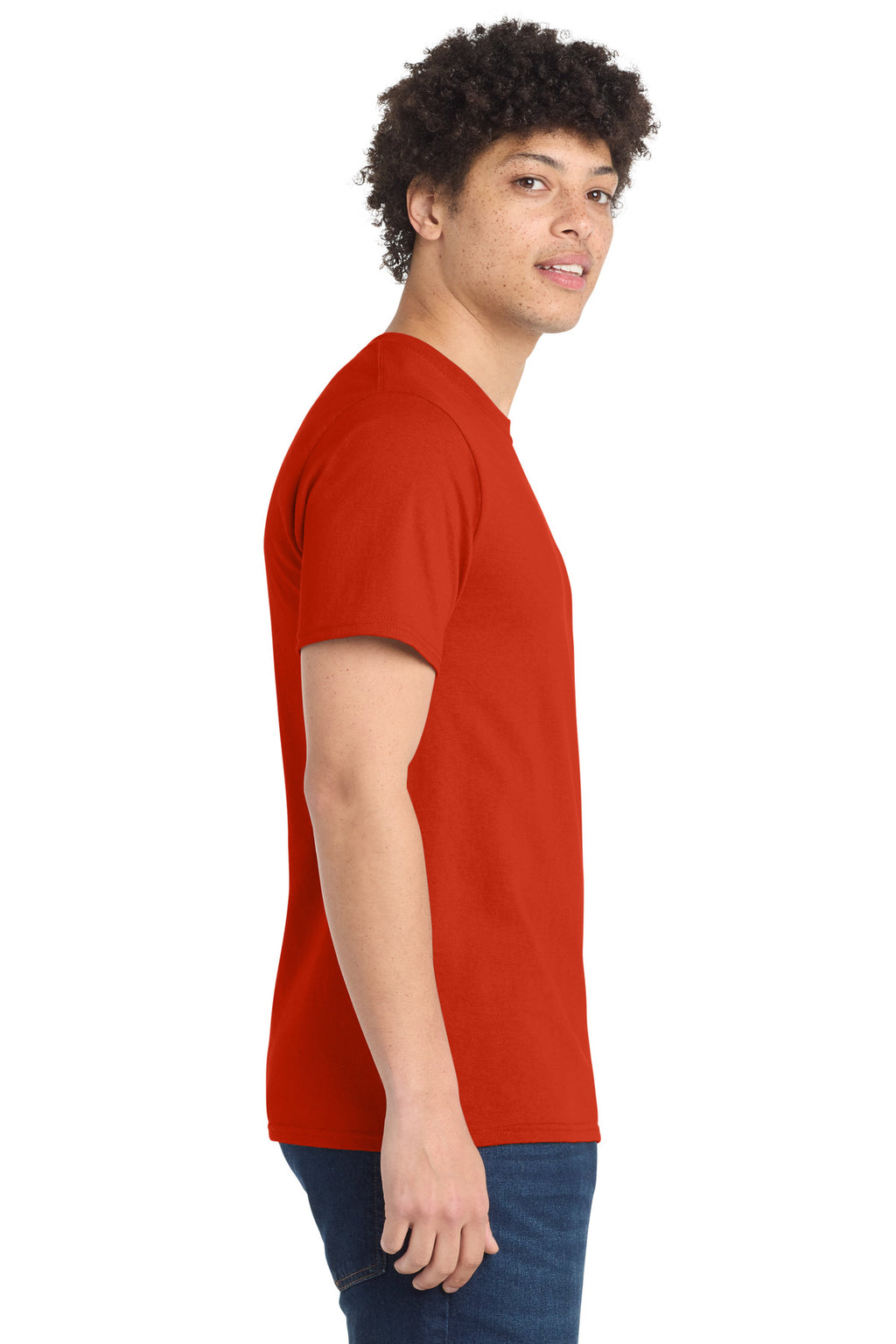 Port & Co Essential Tee. PC61 - Orange - side