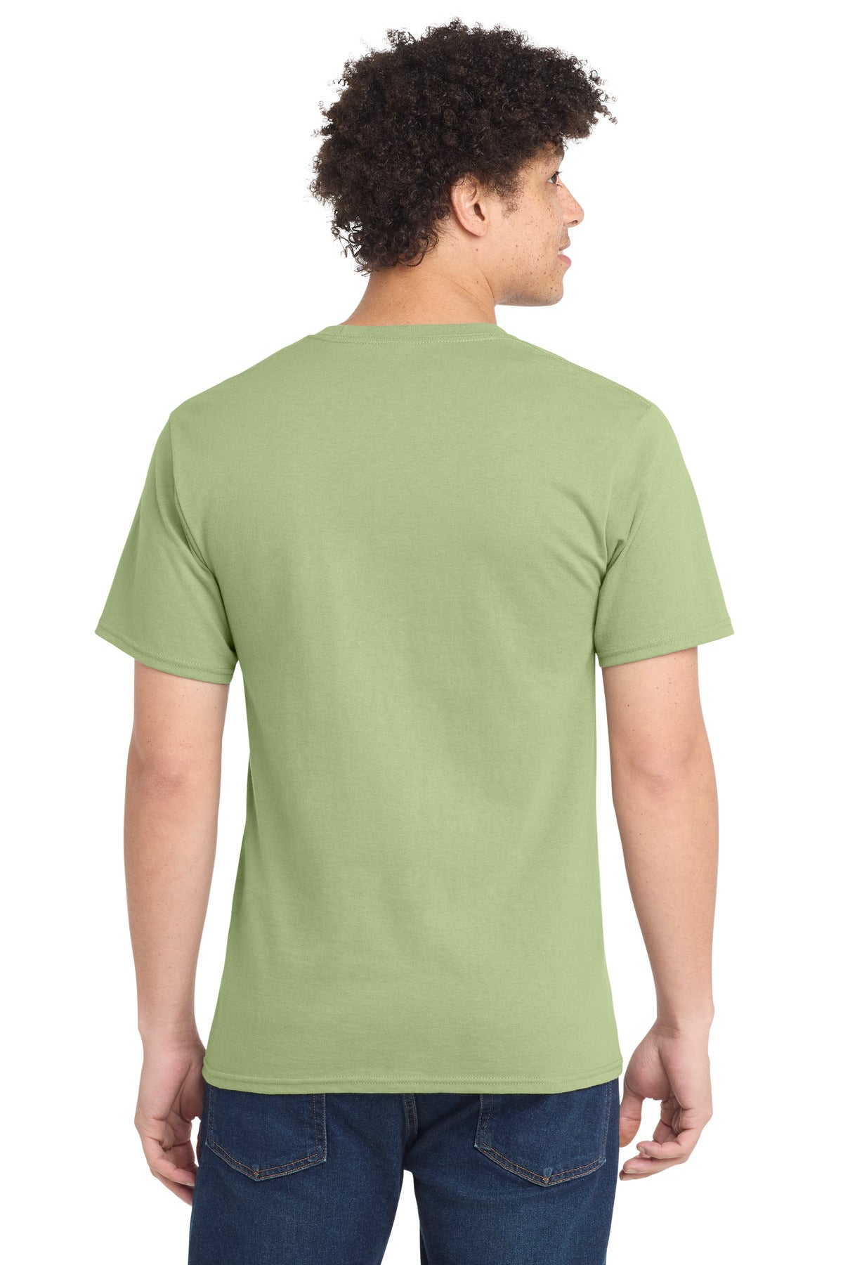 Port & Co Essential Tee. PC61 - Pistachio - back