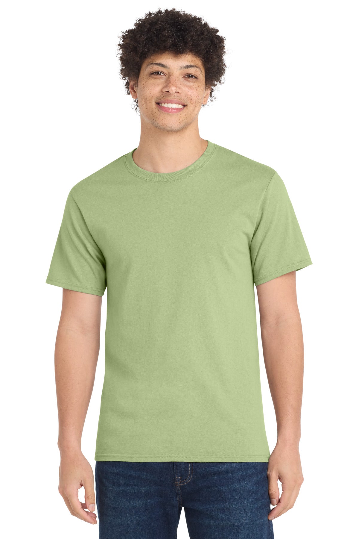 Port & Co Essential Tee. PC61 - Pistachio - front