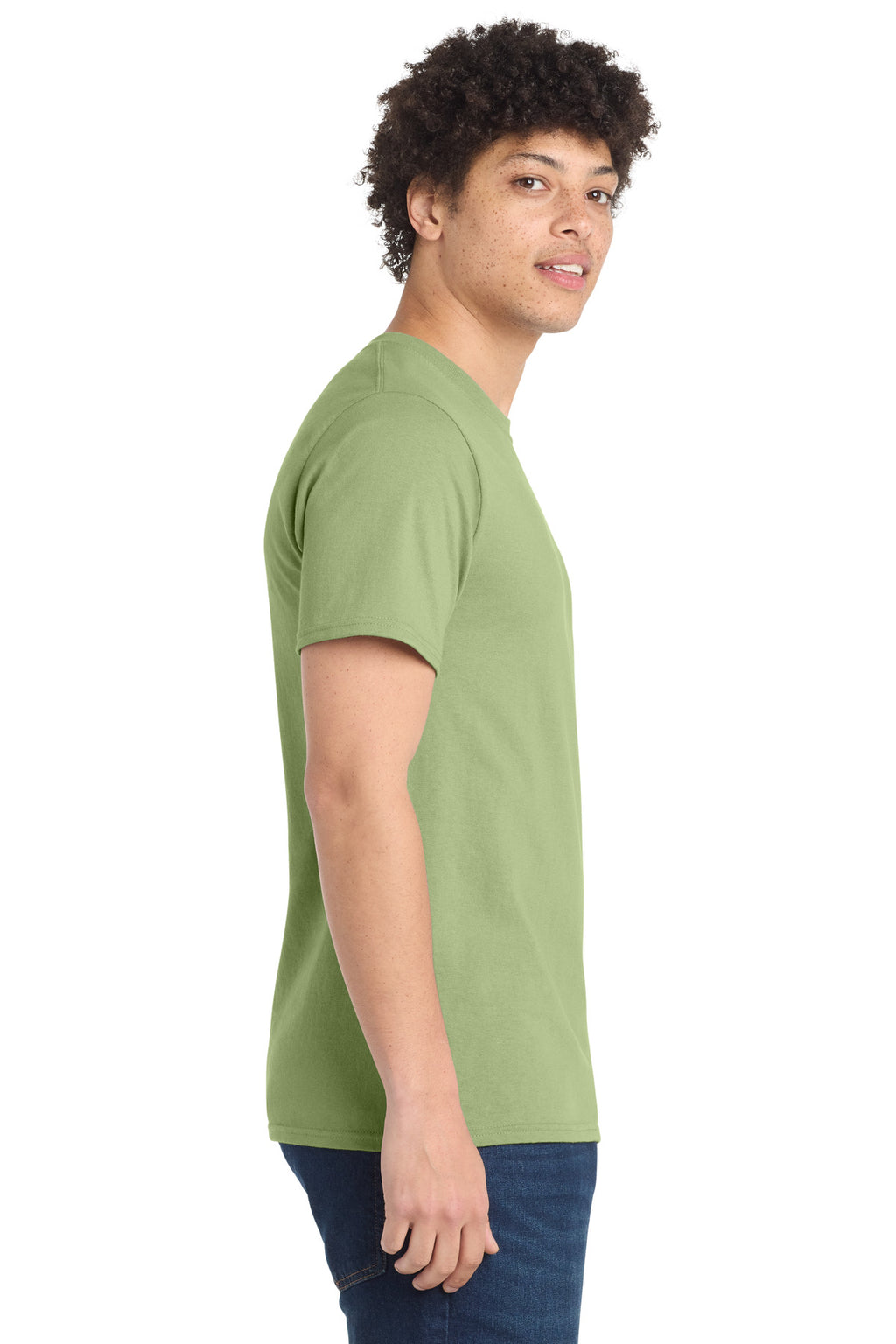 Port & Co Essential Tee. PC61 - Pistachio - side