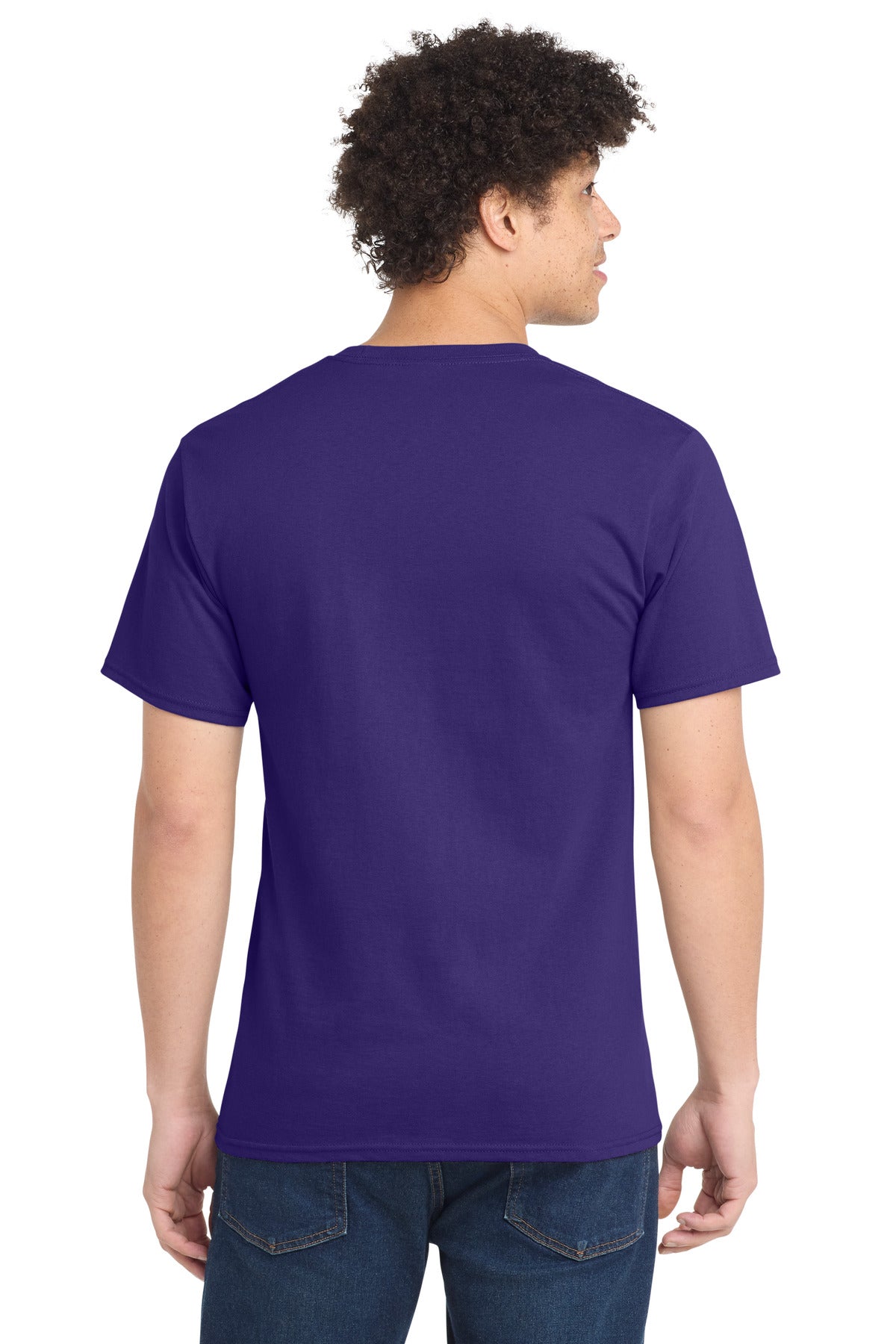 Port & Co Essential Tee. PC61 - Purple - back