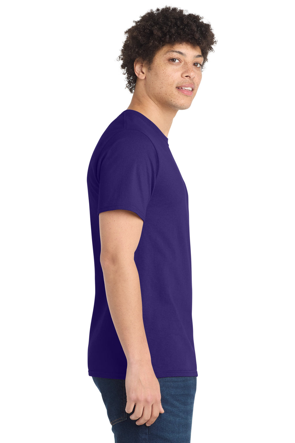 Port & Co Essential Tee. PC61 - Purple - side