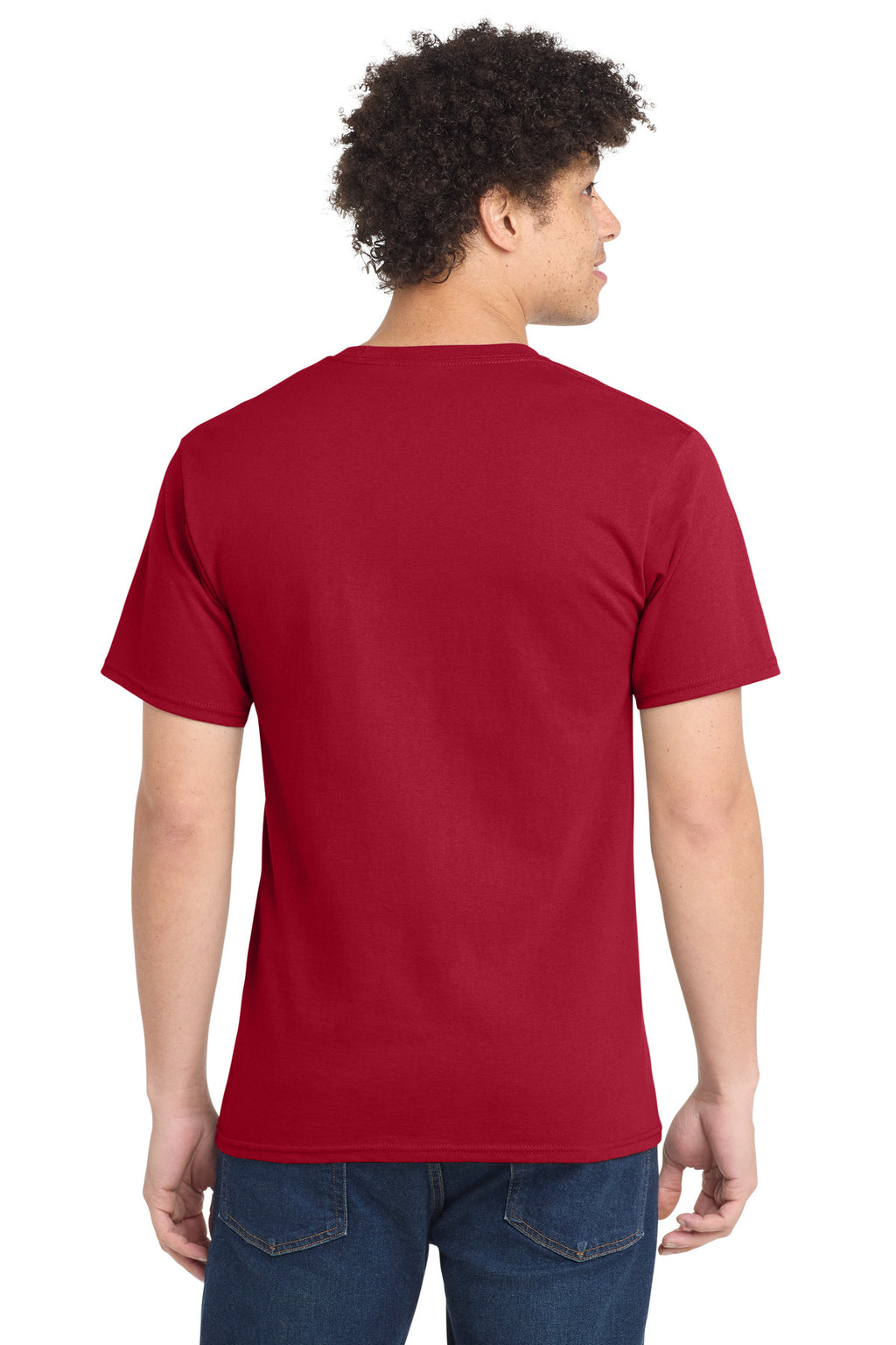 Port & Co Essential Tee. PC61 - Red - back