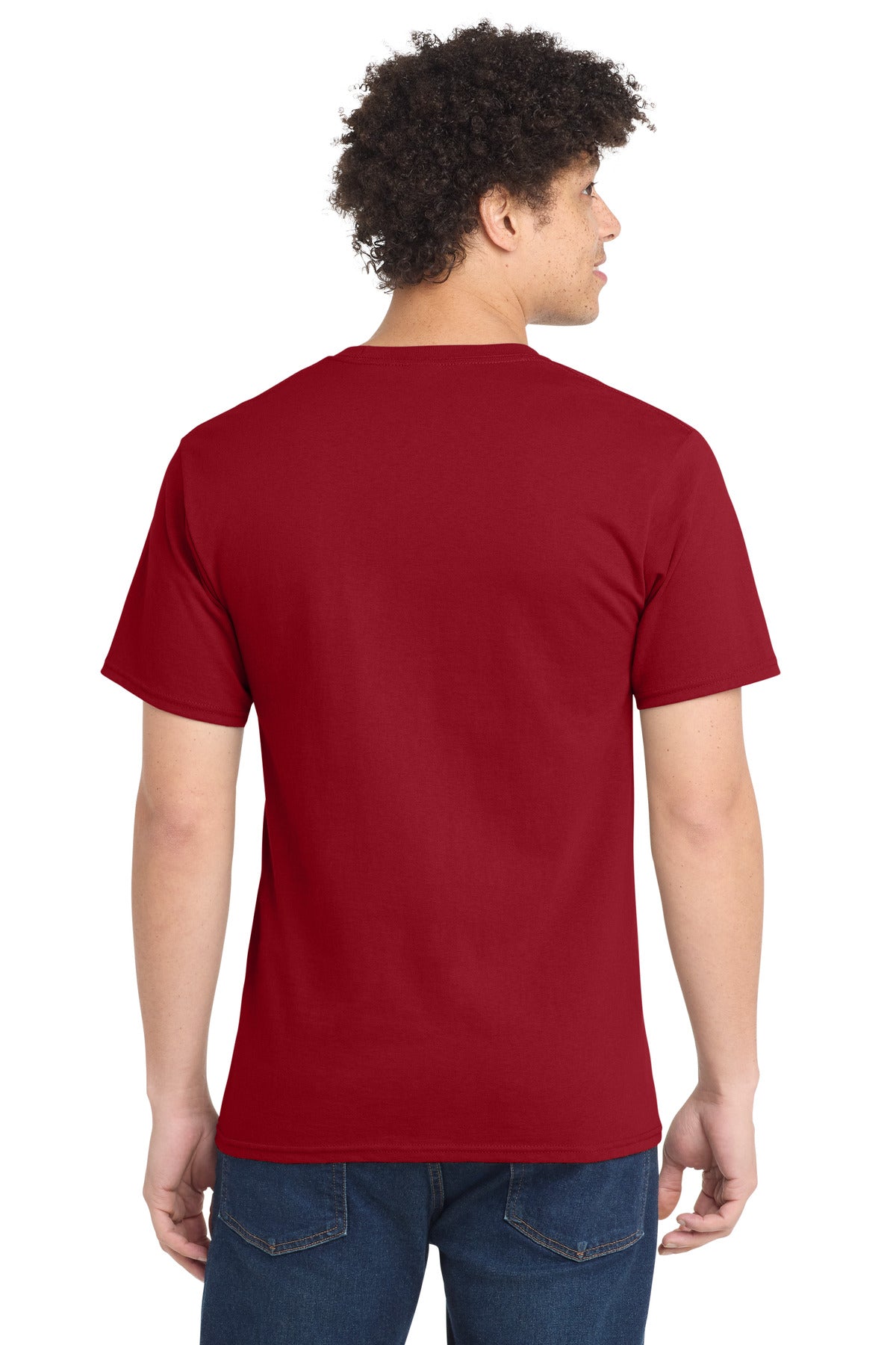 Port & Co Essential Tee. PC61 - Rich Red - back